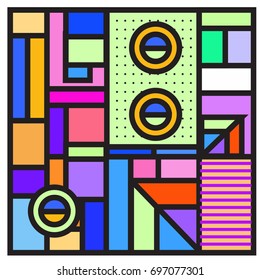 Abstract colorful geometric  background design template. Trendy and colorful pattern design for fabric background and wallpaper. 