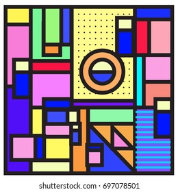Abstract colorful geometric  background design template. Trendy and colorful pattern design for fabric background and wallpaper. 