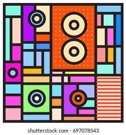 Abstract colorful geometric  background design template. Trendy and colorful pattern design for fabric background and wallpaper. 