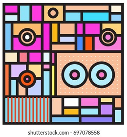 Abstract colorful geometric  background design template. Trendy and colorful pattern design for fabric background and wallpaper. 