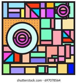 Abstract colorful geometric  background design template. Trendy and colorful pattern design for fabric background and wallpaper. 