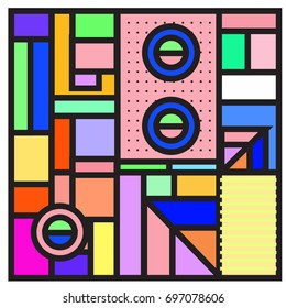 Abstract colorful geometric  background design template. Trendy and colorful pattern design for fabric background and wallpaper. 