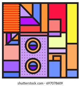 Abstract colorful geometric  background design template. Trendy and colorful pattern design for fabric background and wallpaper. 