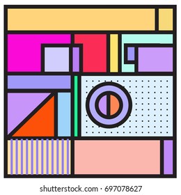 Abstract colorful geometric  background design template. Trendy and colorful pattern design for fabric background and wallpaper. 