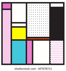 Abstract colorful geometric  background design template. Trendy and colorful pattern design for fabric background and wallpaper. 