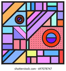 Abstract colorful geometric  background design template. Trendy and colorful pattern design for fabric background and wallpaper. 