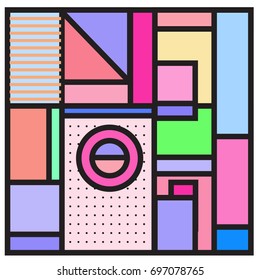 Abstract colorful geometric  background design template. Trendy and colorful pattern design for fabric background and wallpaper. 