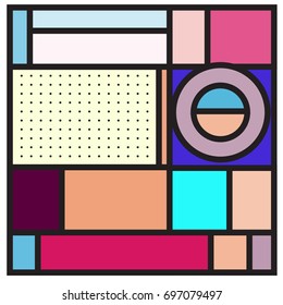 Abstract colorful geometric  background design template. Trendy and colorful pattern design for fabric background and wallpaper. 