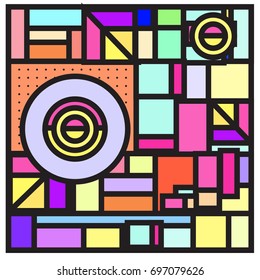 Abstract colorful geometric  background design template. Trendy and colorful pattern design for fabric background and wallpaper. 