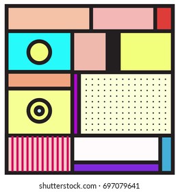 Abstract colorful geometric  background design template. Trendy and colorful pattern design for fabric background and wallpaper. 