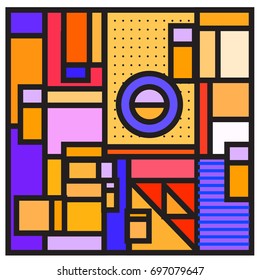 Abstract colorful geometric  background design template. Trendy and colorful pattern design for fabric background and wallpaper. 