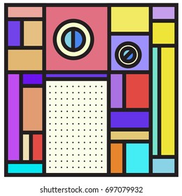 Abstract colorful geometric  background design template. Trendy and colorful pattern design for fabric background and wallpaper. 