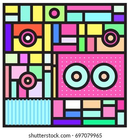 Abstract colorful geometric  background design template. Trendy and colorful pattern design for fabric background and wallpaper. 