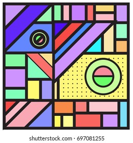 Abstract colorful geometric  background design template. Trendy and colorful pattern design for fabric background and wallpaper. 