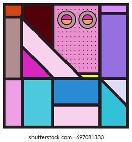 Abstract colorful geometric  background design template. Trendy and colorful pattern design for fabric background and wallpaper. 