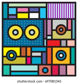 Abstract colorful geometric  background design template. Trendy and colorful pattern design for fabric background and wallpaper. 