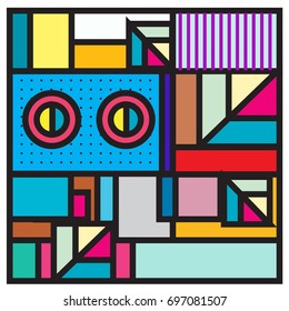 Abstract colorful geometric  background design template. Trendy and colorful pattern design for fabric background and wallpaper. 