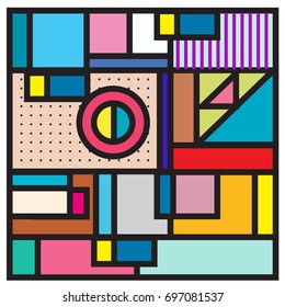 Abstract colorful geometric  background design template. Trendy and colorful pattern design for fabric background and wallpaper. 