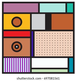 Abstract colorful geometric  background design template. Trendy and colorful pattern design for fabric background and wallpaper. 