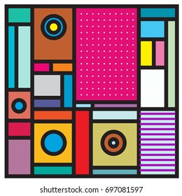 Abstract colorful geometric  background design template. Trendy and colorful pattern design for fabric background and wallpaper. 