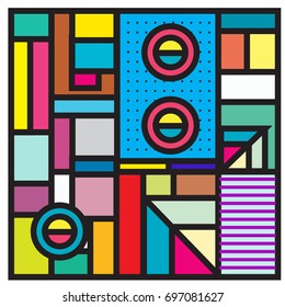 Abstract colorful geometric  background design template. Trendy and colorful pattern design for fabric background and wallpaper. 