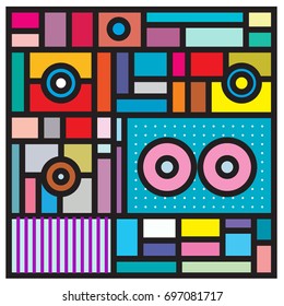 Abstract colorful geometric  background design template. Trendy and colorful pattern design for fabric background and wallpaper. 
