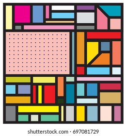 Abstract colorful geometric  background design template. Trendy and colorful pattern design for fabric background and wallpaper. 