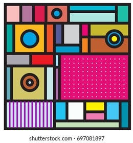 Abstract colorful geometric  background design template. Trendy and colorful pattern design for fabric background and wallpaper. 