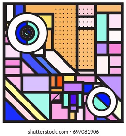 Abstract colorful geometric  background design template. Trendy and colorful pattern design for fabric background and wallpaper. 