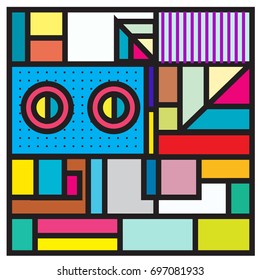 Abstract colorful geometric  background design template. Trendy and colorful pattern design for fabric background and wallpaper. 