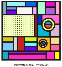 Abstract colorful geometric  background design template. Trendy and colorful pattern design for fabric background and wallpaper. 