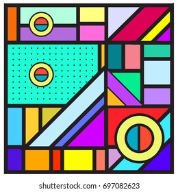 Abstract colorful geometric  background design template. Trendy and colorful pattern design for fabric background and wallpaper. 