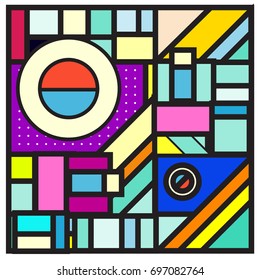 Abstract colorful geometric  background design template. Trendy and colorful pattern design for fabric background and wallpaper. 