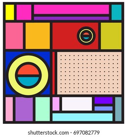 Abstract colorful geometric  background design template. Trendy and colorful pattern design for fabric background and wallpaper. 