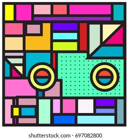 Abstract colorful geometric  background design template. Trendy and colorful pattern design for fabric background and wallpaper. 