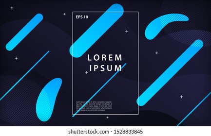 Abstract colorful geometric background. Dynamic fluid gradient shapes composition. Modern vector design template.