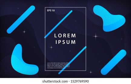 Abstract colorful geometric background. Dynamic fluid gradient shapes composition. Modern vector design template.