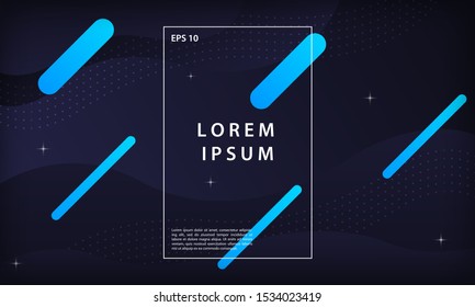 Abstract colorful geometric background. Dynamic fluid gradient shapes composition. Modern vector design template.