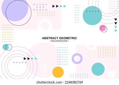 Abstract colorful geometric background in flat design