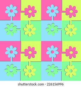 abstract colorful geometric background with floral pattern. Vector, EPS 8