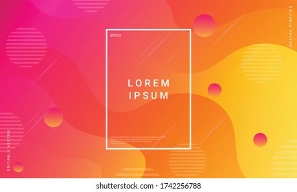 Abstract colorful geometric background. Fluid shapes design vector