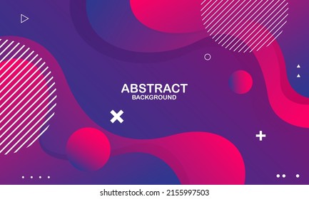 Abstract colorful geometric background. Fluid shapes composition. Vector illustration
