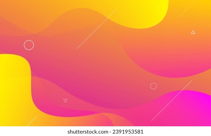 Abstract colorful geometric background. Fluid shapes composition. Vector illustration
