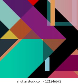 abstract colorful geometric background, halftone