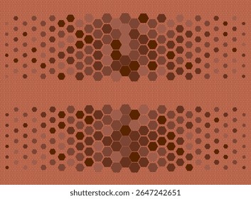 Abstract colorful geometric background. Hexagonal pattern with gradation. 10 Eps editable. Halftone hexagonal retro simple pattern. Vector honeycomb.