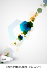 Resumen de fondo geométrico colorido - hexagones