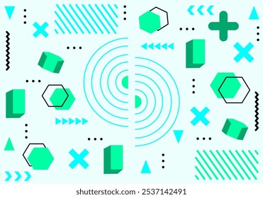 Abstract colorful geometric background. Includes abstract design design elements. Beautiful geometric background