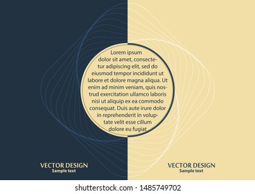 Abstract colorful geometric background. Light circle with text template and simple dynamic spiral shape. Vector illustration for your design.