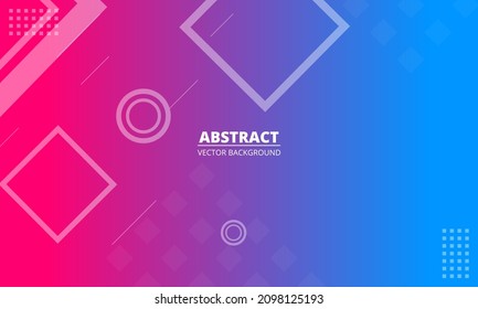 Abstract colorful geometric background. Liquid blue and pink color gradient background design. Vector illustration
