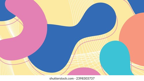 Abstract colorful geometric background. Liquid color background design. Fluid shapes composition